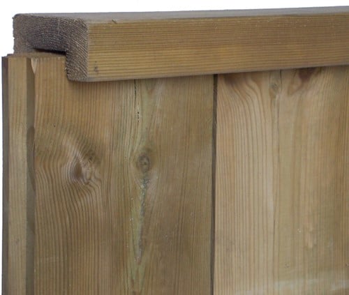 Geïmpregneerd damwand - dikte 3,8 cm - hoogte 150 cm-2