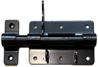 Deurgrendel - rond - lengte 100 mm - zwart gepoedercoat-3