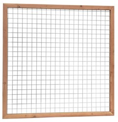 Betonijzer trellis in Douglas kader - maas 7,5 x 7,5 cm - afm. 180 x 180 cm