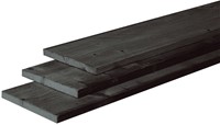 Douglas plank - fijn bezaagd - afm. 2,2 x 20,0 cm - zwart  - lengte 500 cm