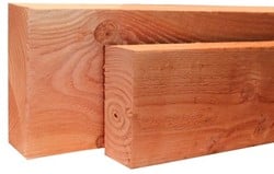 Douglas paal - geschaafd - afm. 14 x 14 cm - lengte 400 cm