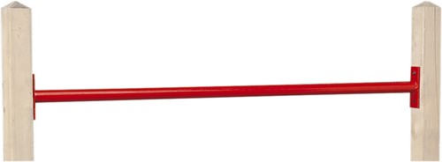 Duikelstang Rood  - lengte 125 cm + bevestigingsmateriaal