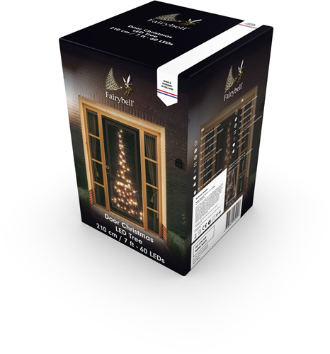 Fairybell deurkerstboom, 2,1 meter, 120 LEDs, warm white-2
