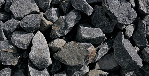 Stenen Friuli, afm. 5 - 7,5 cm, grijs-zwart, voor 1 muurkorf (0,13 m3)