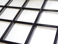 Gaaspaneel - Zwart geplastificeerd - maas 10x10 cm -  afm. 180 x 180 cm