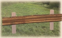 Geïmpregneerde plank - onbekant - afm. ± 2x 12-25 - lengte 400 cm