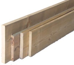 Geïmpregneerd geschaafde plank - afm. 2,0 x 20,0 cm - zonder vellingkant - 540 cm