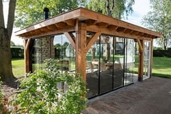 Glazen schuifwand Deluxe - OP MAAT - incl. tochtstrips, p/paneel