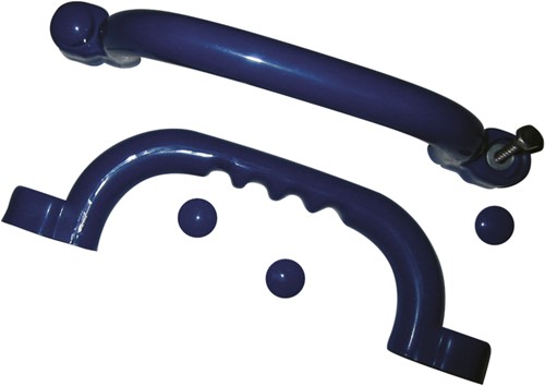 Handgrepen voor bevestiging aan speeltoestel, blauw kunststof op=op