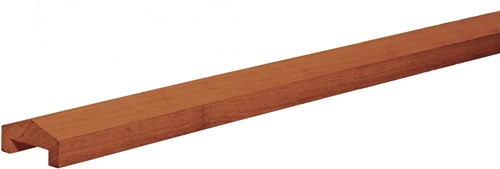 Afdekkap met dakje, afm.  3,5 x 7 cm, lengte180 cm, hardhout