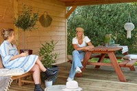 Hardhouten picknicktafel - afm. 200 x 160 x 75 cm-3