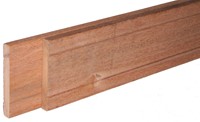 Hardhouten balk bangkirai - geschaafd - afm.  4,6 x 14,5 cm - lengte 400 cm 