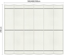 Shadow harmonicadoek, waterdoorlatend, rechthoek, afmeting 2,9 x 3 m  - arctic white