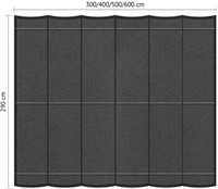 Shadow harmonicadoek, waterdoorlatend, rechthoek, afmeting 2,9 x 4 m  - cool grey