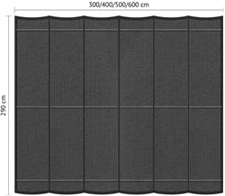 Shadow harmonicadoek, waterdoorlatend, rechthoek, afmeting 2,9 x 4 m  - cool grey