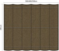 Shadow harmonicadoek, waterdoorlatend, rechthoek, afmeting 2,9 x 3 m  - japanese brown
