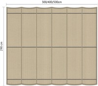 Shadow harmonicadoek, waterdoorlatend, rechthoek, afmeting 2,9 x 3 m  - sahara sand