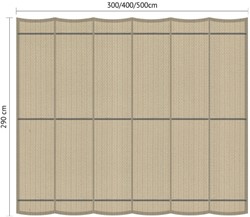 Shadow harmonicadoek, waterdoorlatend, rechthoek, afmeting 2,9 x 3 m  - sahara sand