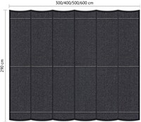 Shadow harmonicadoek, waterdoorlatend, rechthoek, afmeting 2,9 x 4 m  - carbon black