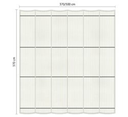 Shadow harmonicadoek, waterdoorlatend, vierkant, afmeting 3,7 x 3,7 m  - sahara sand