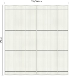 Shadow harmonicadoek, waterdoorlatend, vierkant, afmeting 3,7 x 3,7 m  - japanese brown