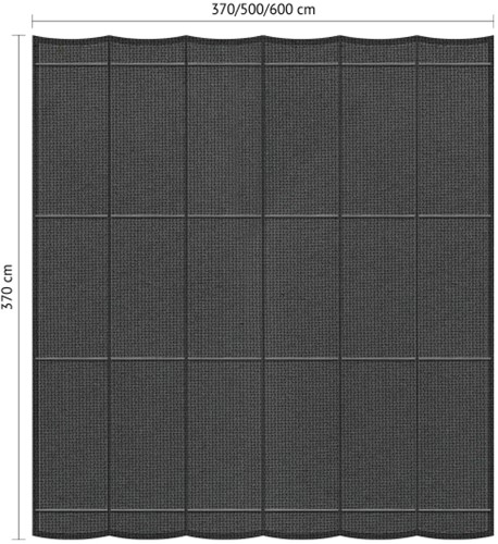 Shadow harmonicadoek, waterdoorlatend, vierkant, afmeting 3,7 x 3,7 m  - sahara sand-3