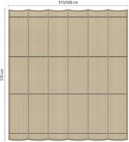 Shadow harmonicadoek, waterdoorlatend, vierkant, afmeting 3,7 x 3,7 m  - sahara sand-2