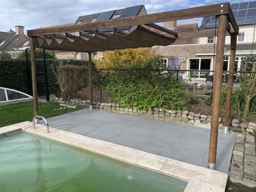 Shadow harmonicadoek, waterdoorlatend, rechthoek, afmeting 2,9 x 3 m  - sahara sand-2