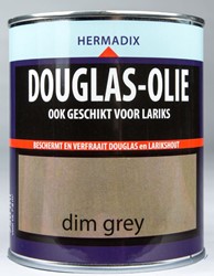 Hermadix douglas olie, transparant, dim grey, blik 0,75 liter