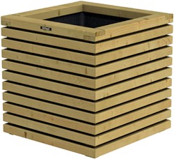 Hillhout Elan bloembak Excellent, afm.  60 x 60 x 60 cm, groen geïmpregneerd vuren