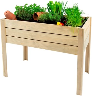Woodvision minigarden op poten, afm. 100 x 50 x 80 cm, geïmpregneerd grenen, B-keus