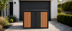 Containerbox Hiddo, dubbel, afm. 144 x 82 x 112 cm