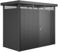 Biohort metalen berging Highline H1 - 275 x 155 cm - enkele deur - donkergrijs metallic