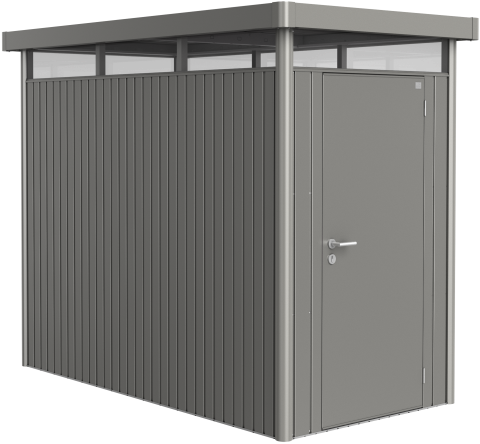 Biohort metalen berging Highline HS - 155 x 275 cm - enkele deur - kwartgrijs metallic