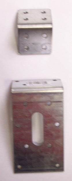 Hoekanker, afm.  40 x 100 x 60 mm, verzinkt