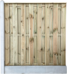 hout-betonschutting standaard paalsysteem | 200 cm hoog | per 1,9 m - 15-planks actiescherm, om-en-om - wit met diamantkop (glad - ongecoat)