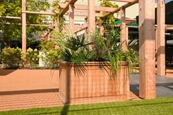 Hardhouten bloembak Flores - groot: afm. 82 x 58 x 47 cm