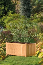 Houten bloembak Bali - teak - groot: afm. 50 x 100 x 50 cm