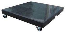Verrijdbare parasolvoet zwart, plm. 70 x 70 x 10cm