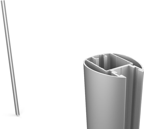 umbrosa ingenua paal 300 cm, geanodiseerd aluminium