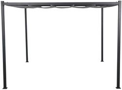 Pergola Athene, afm. 300 x 300 cm, gepoedercoat metalen frame met harmonicadoek