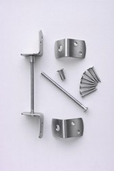 L-beslag RVS met patentbout, set 4 stuks