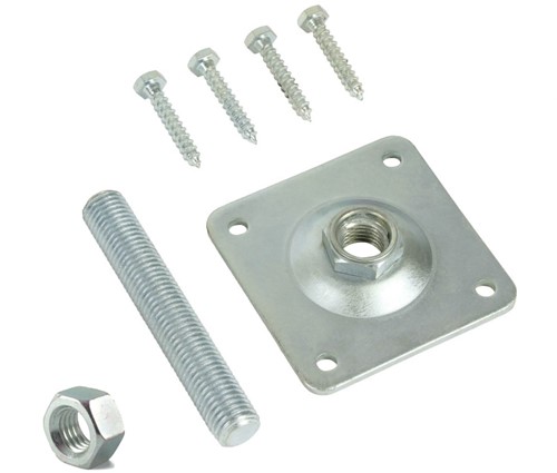 Stelplaat 10x10 cm met draadeind tbv betonvoeten met M20 inschroefhuls-3