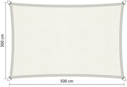 Shadow schaduwdoek, rechthoek, afmeting 3 x 5 m - arctic white