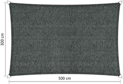Shadow schaduwdoek, rechthoek, afmeting 3 x 5 m - cool grey