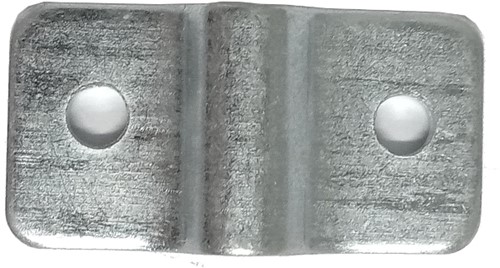 Beslag voor gaaspaneel 4/5 mm, afm.  20 x 36 mm, verzinkt