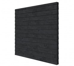 achterwand comfort plat dak, dubbelzijdig zweeds rabat plm. 400 cm - zwart geïmpregneerd
