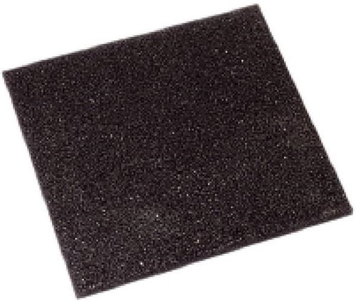 Rubbertegel, afm. 50 x 50 x 2,5 cm, zwart
