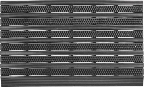 Grand Brush deurmat, afm. 78 x 48 cm, met aanloopprofiel, antraciet
