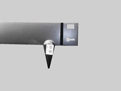 Kantopsluiting - zwart gecoat - afm. 24 x 106 x 0,15 cm